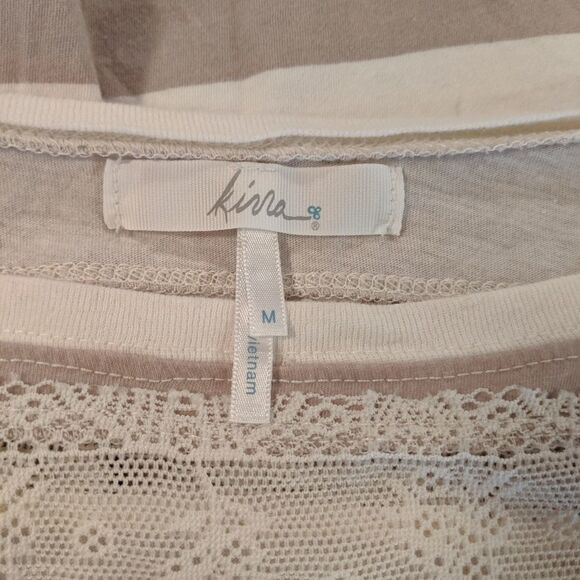 Kirra striped top with lace size medium - Picture 3 of 4